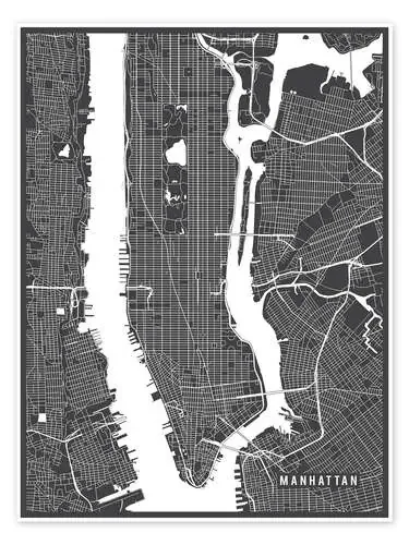 New York USA Map de Main Street Maps