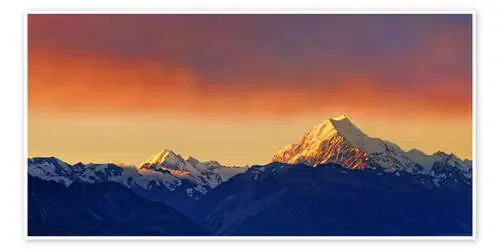 New Zealand Mount Cook Sunset de Michael Rucker