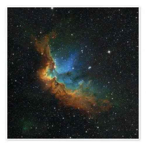 NGC 7380 in the Hubble palette colors de Rolf Geissinger Stocktrek Images