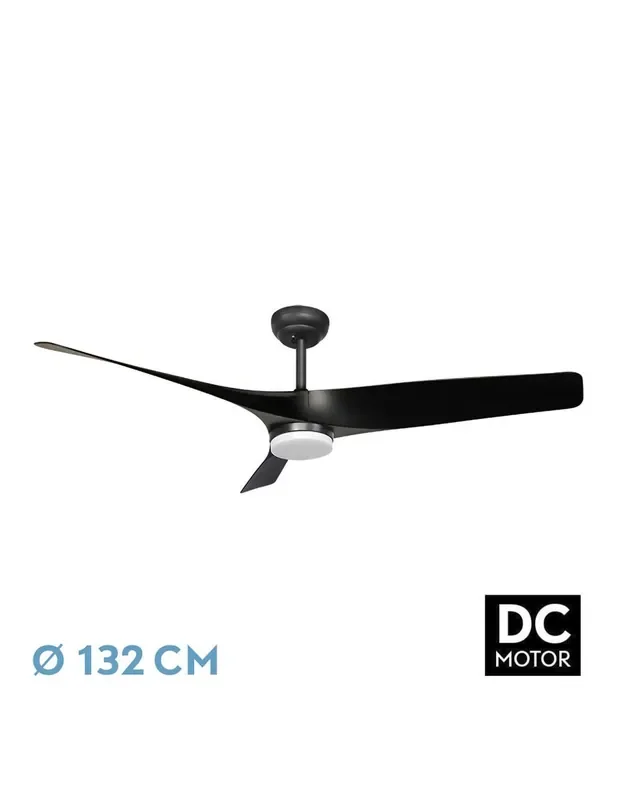 Niger Ventilador 132 cm Motor DC Negro