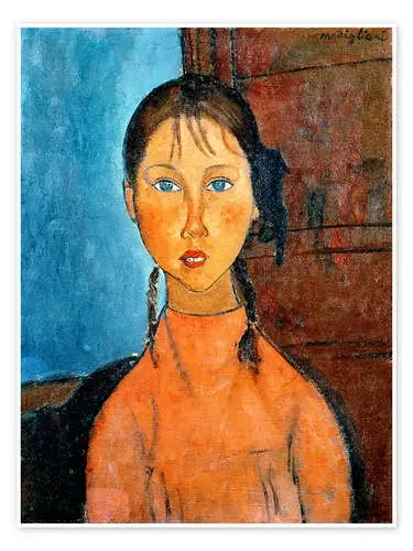 Niña con trenzas de Amedeo Modigliani Bridgeman Images