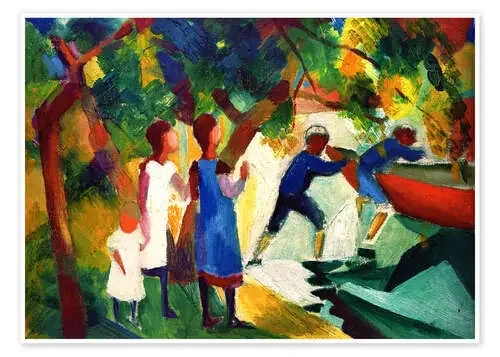 Niños jugando en el agua de August Macke akg-images