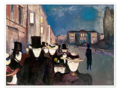 Noche de primavera en la calle Karl Johann de Edvard Munch Master Collection