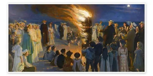 Noche de verano con fogatas en la playa de Skagen de Peder Severin Krøyer Master Collection