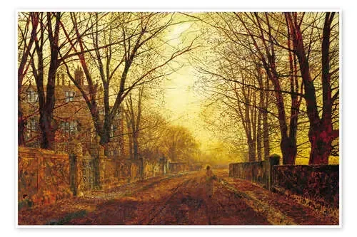 Noche en oro, 1872. de John Atkinson Grimshaw Bridgeman Images