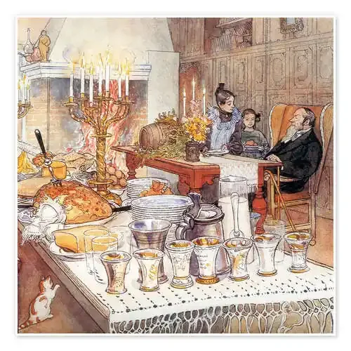 Nochebuena (detalle) de Carl Larsson Master Collection