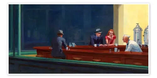 Noctámbulos (detalle) II de Edward Hopper Master Collection