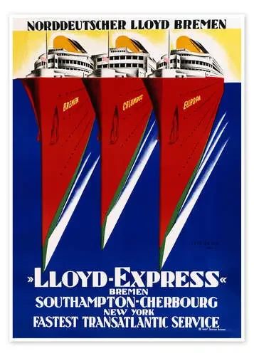 Norddeutscher Lloyd Bremen / Lloyd Express. 1929 de Lois Gaigg ARTOTHEK