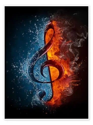 Nota musical entre el fuego y el agua Editors Choice