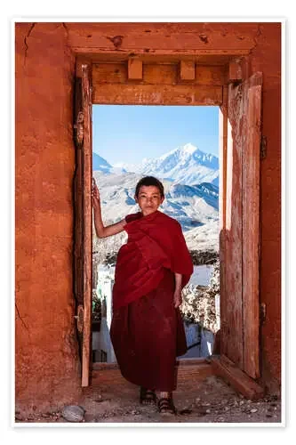 Novice buddhist monk, Nepal, Asia de Matteo Colombo