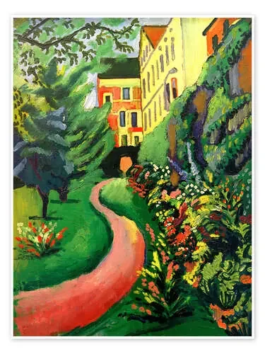 Nuestro jardín con bordes florecientes de August Macke akg-images
