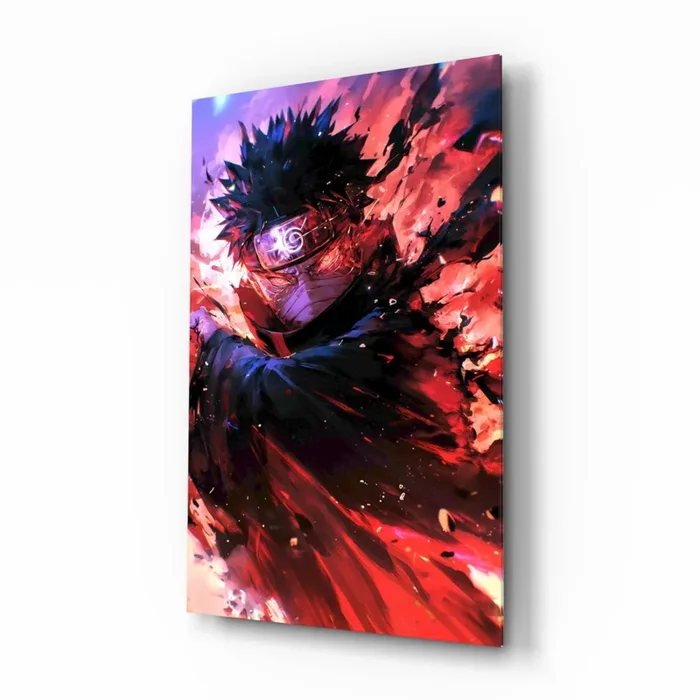 Obito Rage of the Sharingan Glass Wall Art Designer Collection – 28.5 » X 18 «