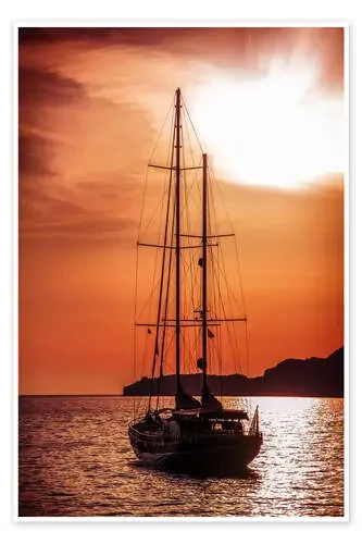 Old ship sailing to the sunset Editors Choice
