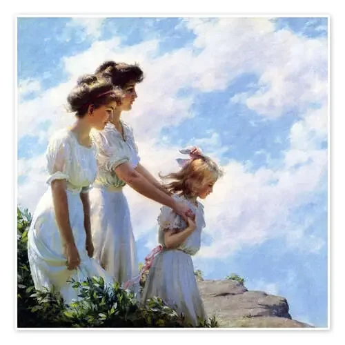 On the Cliff, 1910 de Charles Courtney Curran Bridgeman Images