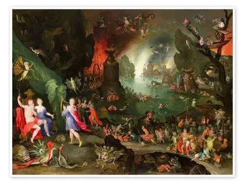 Orpheus with a Harp Playing to Pluto and Persephone in the Underworld de Jan Brueghel d.Ä. Bridgeman Images