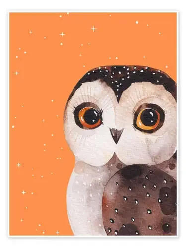 Owl with stars de Ohkimiko