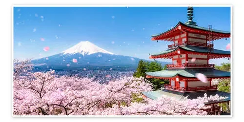 Pagoa Chureito con monte Fuji en Fujiyoshida, Japón de Jan Christopher Becke