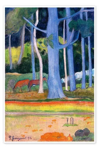 Paisaje con troncos azules de Paul Gauguin Master Collection