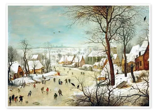 Paisaje de invierno con pájaros de Pieter Brueghel d.Ä. Master Collection