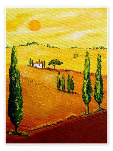 Paisaje de la Toscana 3 de Christine Huwer