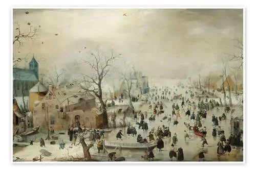 Paisaje invernal con patinadores sobre hielo (detalle) de Hendrick Avercamp akg-images