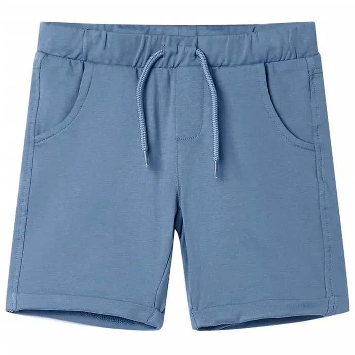 Pantalones cortos infantiles con cordón azul oscuro 140 (3)