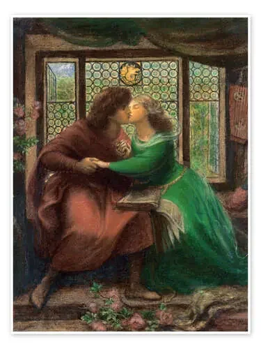 Paolo and Francesca da Rimini de Dante Charles Gabriel Rossetti Master Collection