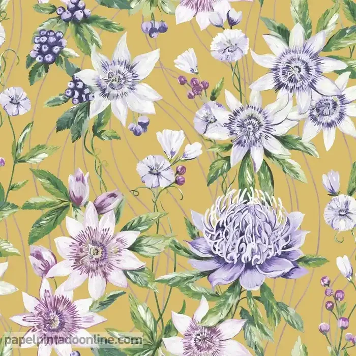 Papel pintado a metros Passiflora Ochre ML91321