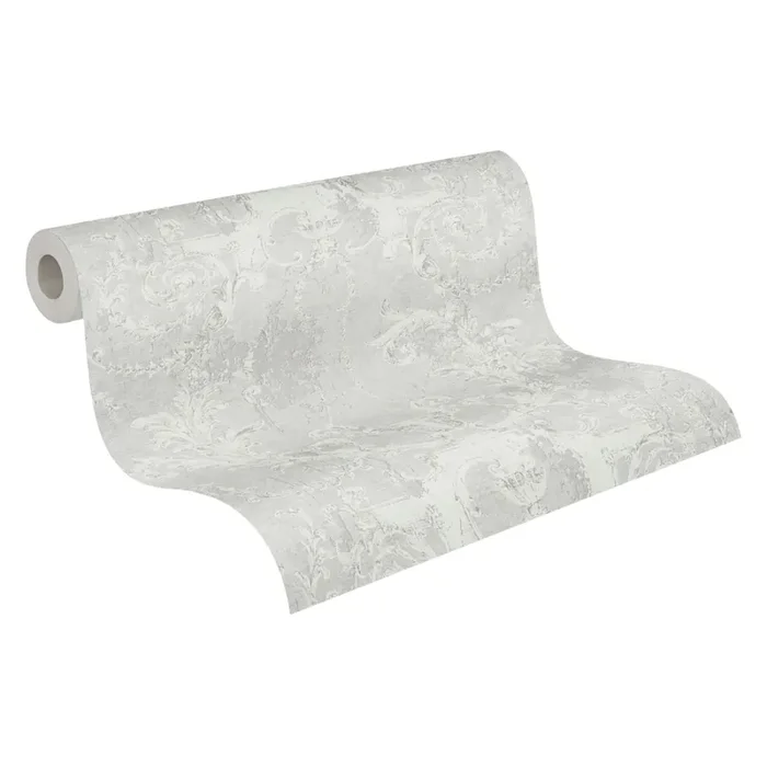 papel pintado barroco gris y blanco de A.S. Création – AS-376531