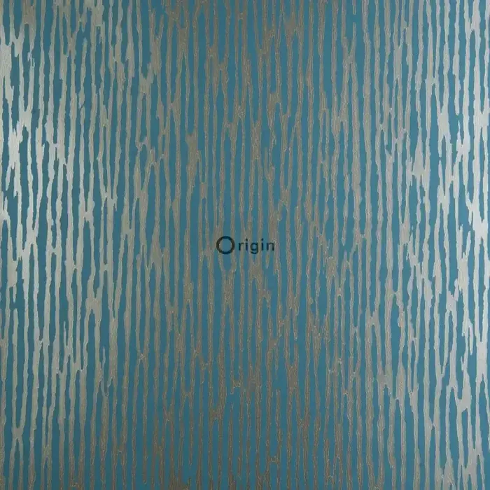 papel pintado camuflaje azul petroleo de Origin Wallcoverings – 307116