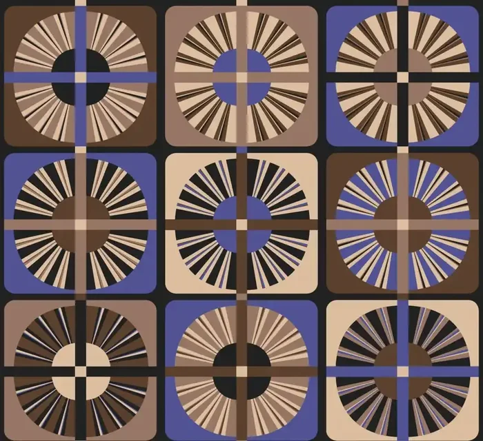 papel pintado motivo de azulejos azul de Masureel – 631715