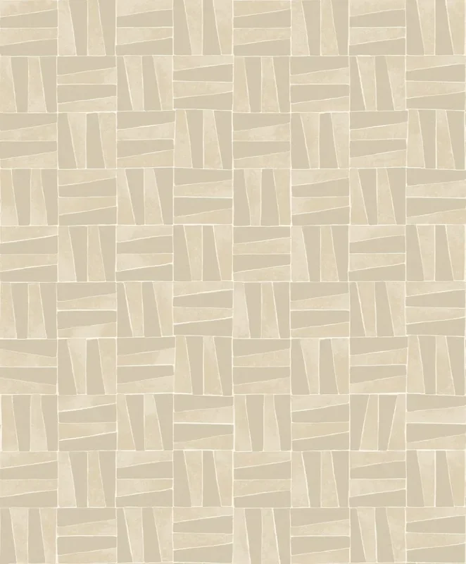papel pintado motivo de azulejos beige arena de Masureel – 631067