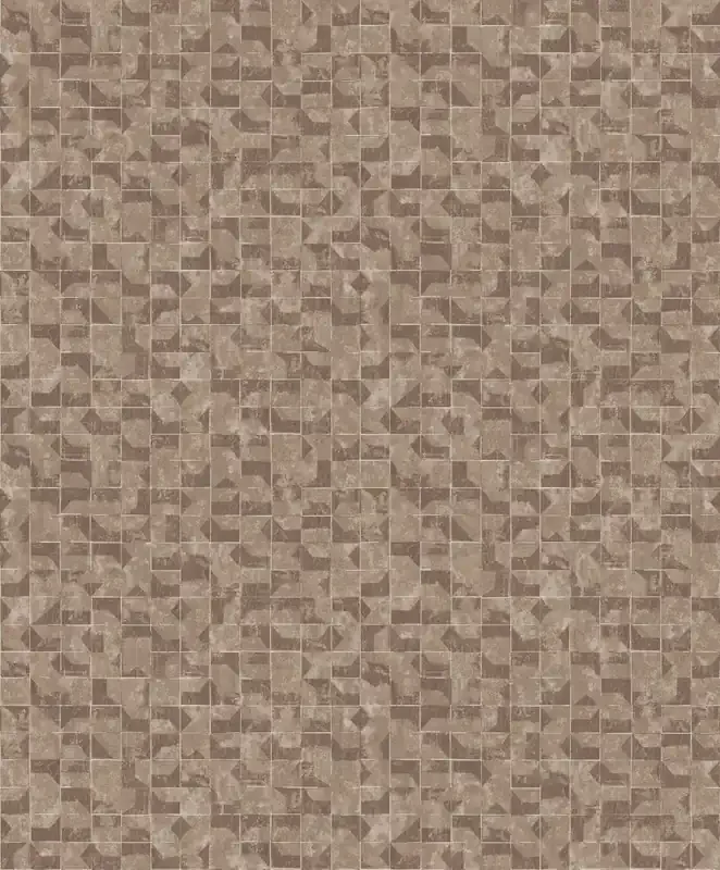 papel pintado motivo de azulejos marrón de Masureel – 630710
