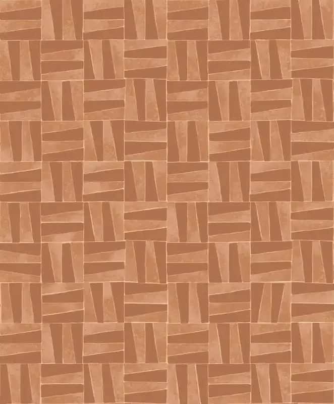 papel pintado motivo de azulejos naranja de Masureel – 631065