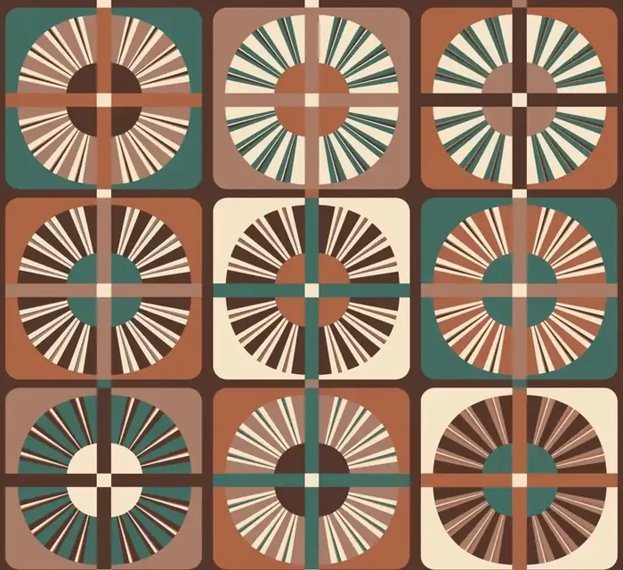 papel pintado motivo de azulejos rojo barro cocido de Masureel – 631714