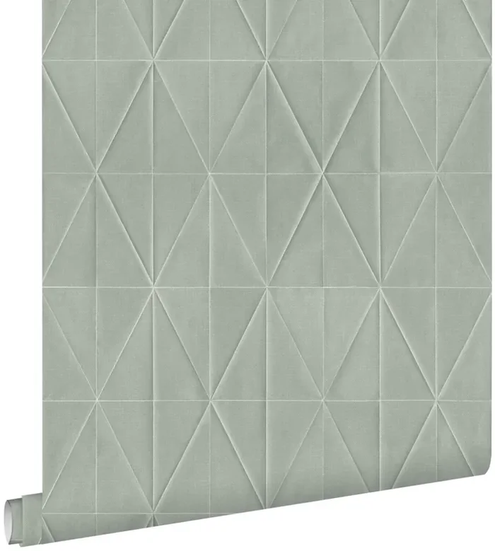 papel pintado motivo de origami gris claro de ESTAhome – 148708