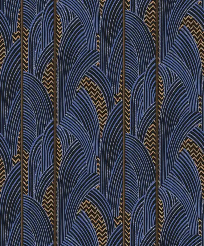 papel pintado motivo gráfico azul de Masureel – 630006