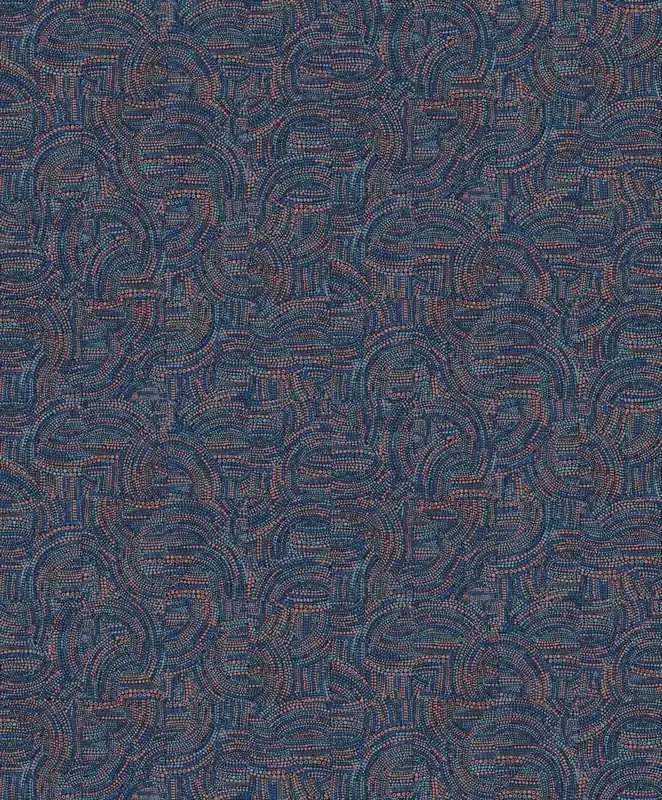 papel pintado motivo gráfico azul de Masureel – 630030