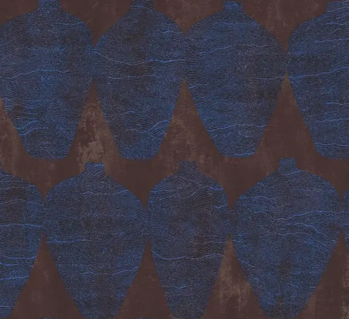 papel pintado motivo gráfico azul de Masureel – 631603