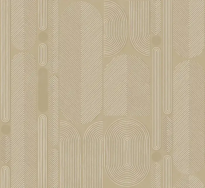 papel pintado motivo gráfico beige arena de Masureel – 631704