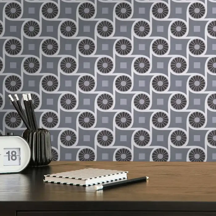 papel pintado motivo gráfico gris, blanco y negro de Livingwalls – AS-390604