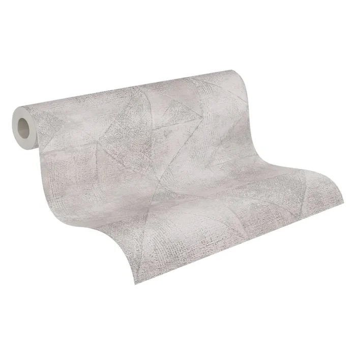 papel pintado motivo gráfico gris y plata de Livingwalls – AS-389761
