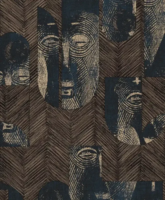 papel pintado motivo gráfico marrón de Masureel – 630860