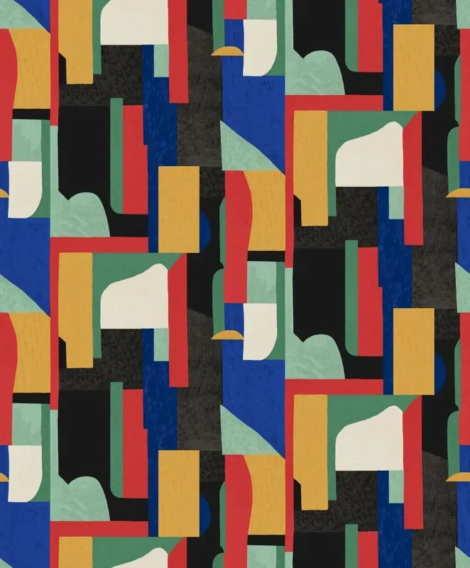 papel pintado motivo gráfico multicolor de Masureel – 631817
