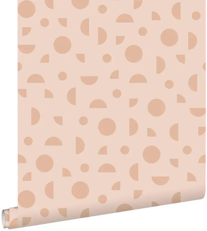 papel pintado motivo gráfico rosa terracota de ESTAhome – 139751