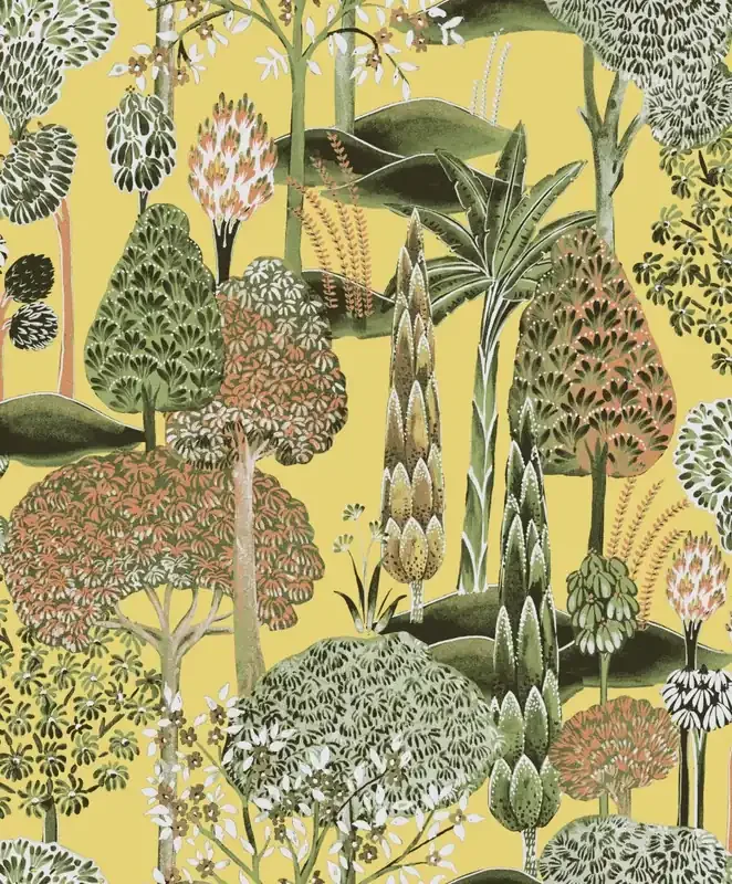 papel pintado naturaleza amarillo de Masureel – 630955