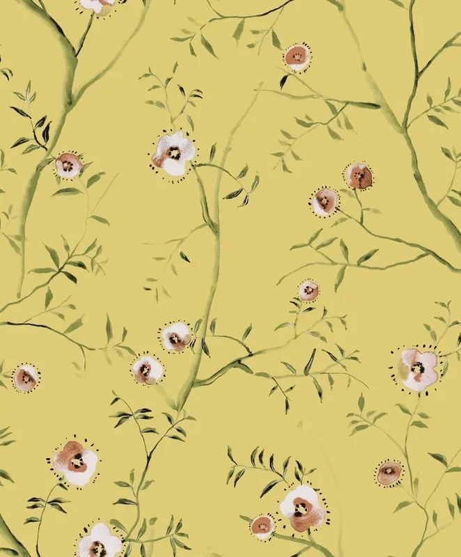 papel pintado naturaleza amarillo de Masureel – 630967