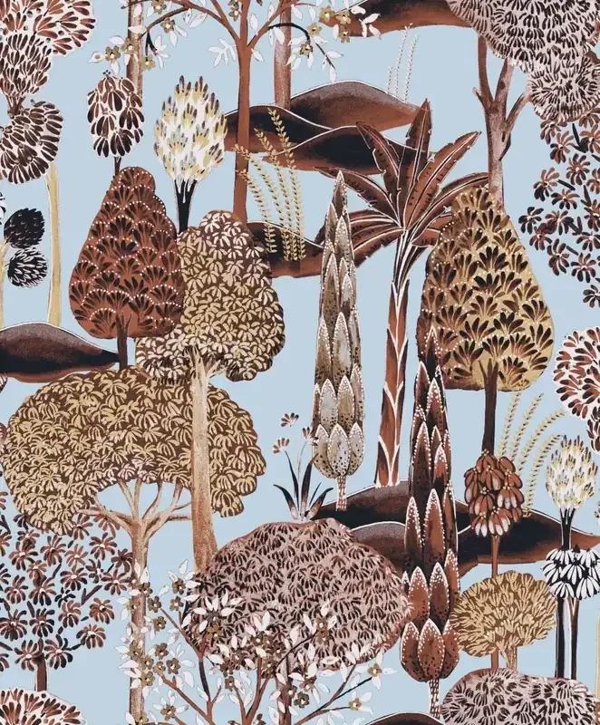 papel pintado naturaleza azul de Masureel – 630956
