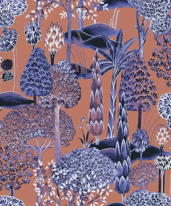 papel pintado naturaleza morado de Masureel – 630957