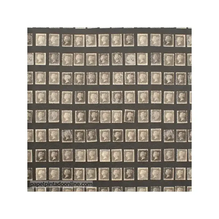 Papel pintado NAVIGATOR PENNY POST CHARCOAL